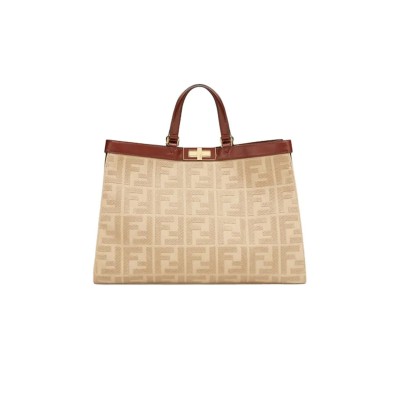 FENDI X-TOTE FABRIC BEIGE 8BH374A9P6F1E1A (41*28*16cm)